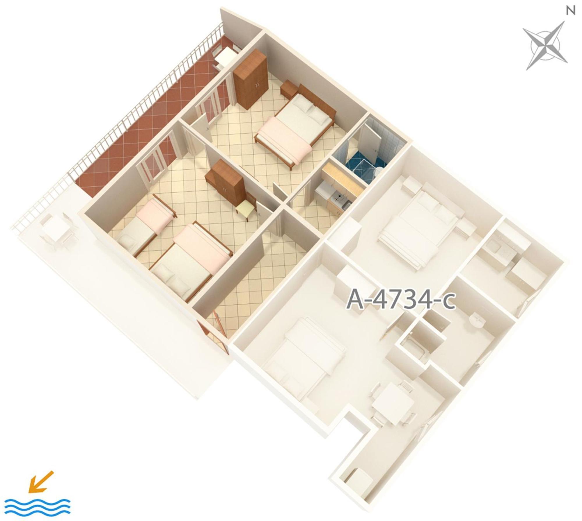 Apartments By The Sea Podaca, Makarska - 4734 Eksteriør bilde
